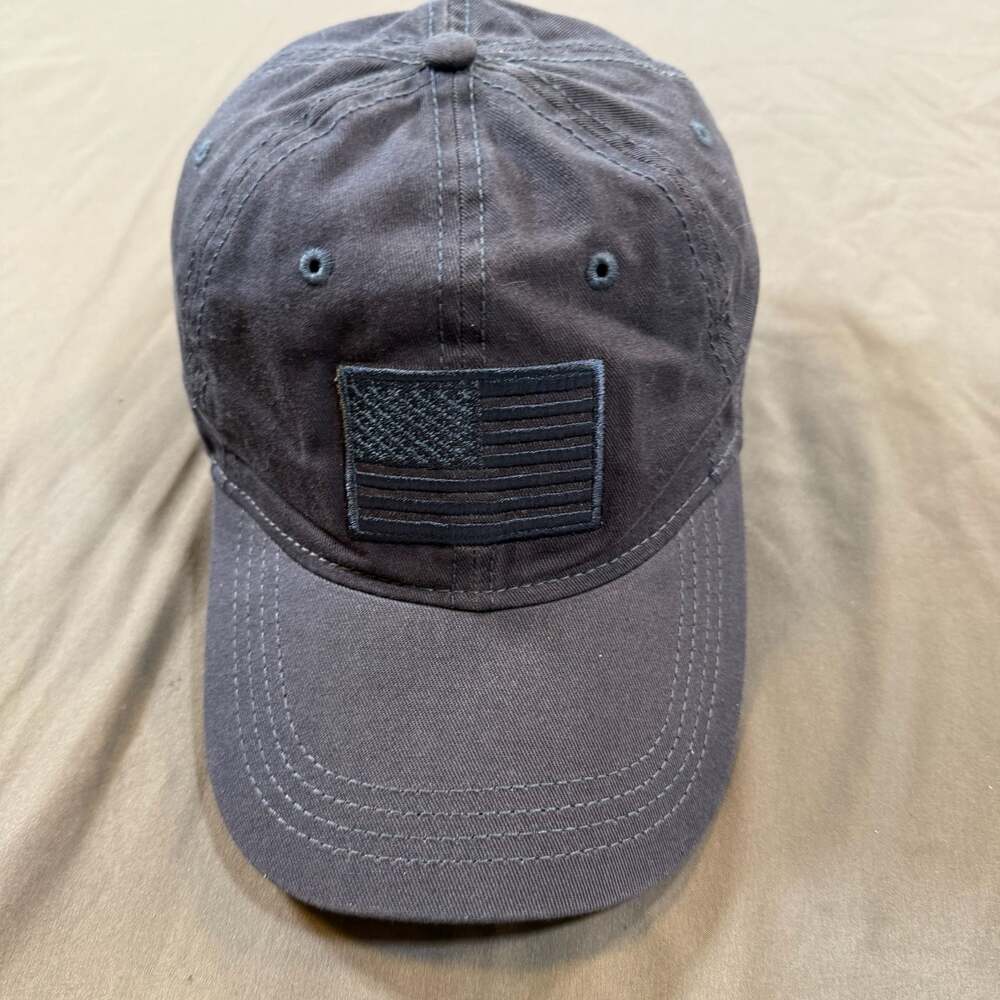 Academy Sports + Outdoors Washed Cotton American Flag Strapback Hat